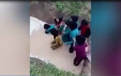Học sinh lội qua vũng nước đầy rắn để rèn luyện dũng cảm