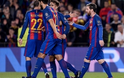 Video Barca 4-0 M'Gladbach: Messi bị che mờ
