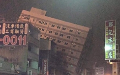 Nhà 17 tầng ở Đài Loan đổ sập sau động đất