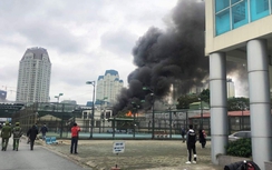 Hà Nội: Cháy lớn tại xưởng sửa chữa ôtô cạnh trụ sở VFF