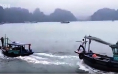 Xử lý nghiêm hai tàu gỗ rượt đuổi nhau trên vịnh Hạ Long