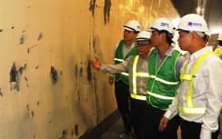 Hầm Hải Vân:Dễ nhầm bong tróc sơn vỏ bê tông hầm là vết nứt