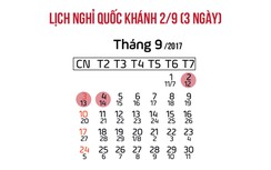 Người lao động được nghỉ 3 ngày dịp Quốc khánh 2/9