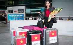 Diệu Ngọc mang 100kg hành lý đến Miss World 2016