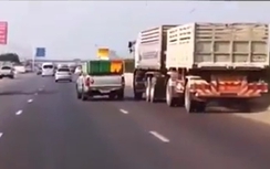 Cảnh xe tải tạt đầu cố tình gây tai nạn cho xe khác