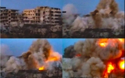 Video:Quân đội Syria san phẳng tòa nhà cao tầng của phiến quân Hồi giáo