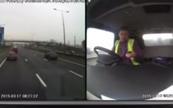 Video:Xe tải cán nát 3 ôtô vì tài xế nhắn tin khi lái xe