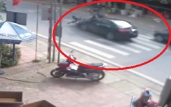Vụ ô tô đâm văng 2 người đi xe máy tại Hà Giang