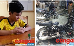 Thanh niên đốt 2 xe máy bảo vệ gái làng ở Nghệ An