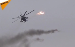 Mãn nhãn trực thăng Nga "hóa vàng" IS