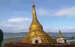 Video: Người dân hoảng loạn trước cảnh chùa vàng bị nhấn chìm trong lũ