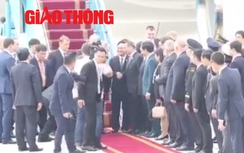Video: Ông Putin bước xuống sân bay Đà Nẵng, bắt tay đoàn đón tiếp