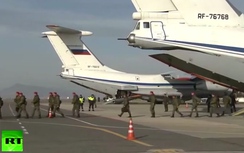 Video: Cận cảnh binh lính, máy bay Nga rút khỏi Syria trở về nước