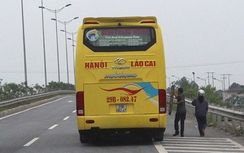Xe khách “đại náo” cao tốc Nội Bài - Lào Cai