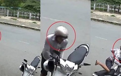 Cô gái bất lực nhìn theo tên trộm xe máy