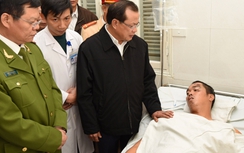 Lãnh đạo Thành ủy Hà Nội thăm hỏi chiến sỹ CSGT bị xe tông