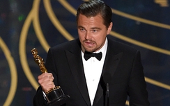 Leonardo DiCaprio nghẹn ngào chạm tay vào tượng vàng Oscar 2016