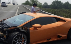 Siêu xe Lamborghini nát đầu trên cao tốc TP.HCM – Long Thành– Dầu Giây