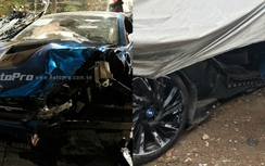 Sau tại nạn, BMW i8 xanh ngọc "đắp chiếu nằm một xó"