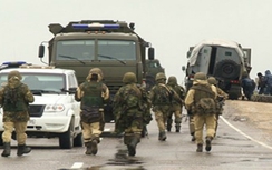 Hiện trường đoàn xe Bộ Nội vụ Nga bị IS đánh bom