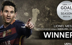 Siêu phẩm của Messi nhận giải bàn thắng đẹp nhất mùa 2015/16