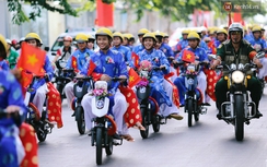 Đoàn mô tô "khủng" dẫn đoàn xe đạp điện rước dâu tại Sài thành