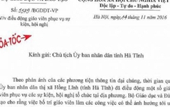 Bộ GD&ĐT đề nghị Hà Tĩnh làm rõ vụ "điều giáo viên tiếp khách"