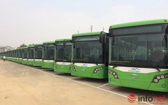 Cận cảnh dàn xe buýt nhanh sắp đưa vào hoạt động tại Hà Nội