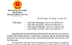 Bộ trưởng Trương Quang Nghĩa gửi thư khen lái xe Sơn La