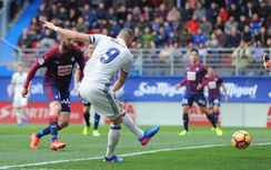 Kết quả Eibar vs Real Madrid: Không Ronaldo và Bale, Benzema hóa "người hùng"