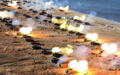 Triều Tiên tập trận bắn đạn thật quy mô lớn chưa từng có