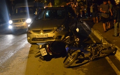 TP.HCM: Ô tô “điên” tông nhiều xe máy trong đêm, 2 người trọng thương
