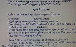 Vụ tử vong sau sinh mổ ở Quảng Trị: Kỷ luật Trưởng Khoa sản