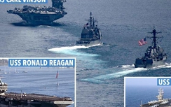 Video: Hai tàu sân bay Mỹ rời khỏi vùng biển gần Triều Tiên