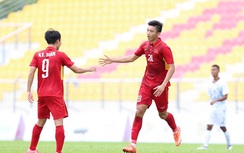 Video Văn Hậu nã đại bác ghi bàn, U22 Việt Nam dẫn 3-0
