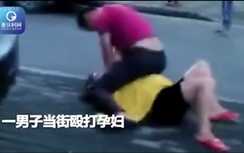 Video: Vợ bụng bầu 7 tháng bị chồng bóp cổ, giật tóc giữa phố