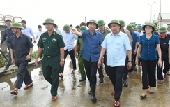 Hủy họp ở Hải Phòng, Thủ tướng thị sát chống lũ tại Ninh Bình