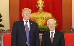 Tổng thống Donald Trump tới chào xã giao Tổng Bí thư Nguyễn Phú Trọng