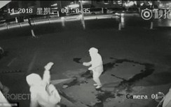 Video: Tên trộm vụng về ném gạch trúng đầu đồng bọn
