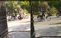 Video: Bị CSGT phạt xịt lốp xe vì không đội mũ bảo hiểm