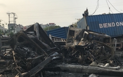Truy ‘‘lý lịch’’ hai xe container đâm nhau, bốc cháy ngùn ngụt