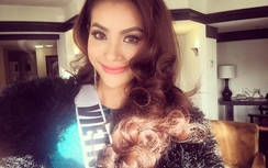 Phạm Hương khoe ảnh tự makeup tại Miss Universe 2015