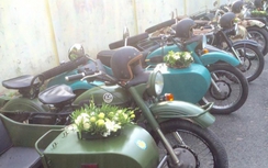 Độc đáo dàn mô tô 3 bánh trong lễ đón dâu tại Sài Gòn