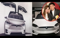 Vợ Đan Trường được mẹ cho xe điện Tesla khi đang mang bầu