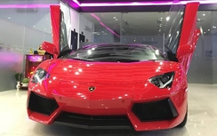 Xem Lamborghini Aventador LP700-4 mui trần "vật vã" vào nơi trưng bày