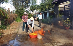 Giếng bốc cháy ở Buôn Ma Thuột nghi do nhiễm xăng dầu