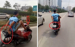 Truy tìm người lái xe máy bằng chân trên đường buýt nhanh BRT