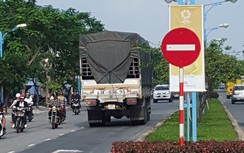 Tước GPLX tài xế điều khiển xe tải ngược chiều trên phố Đà Nẵng