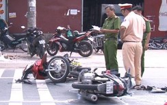 2 xe môtô đấu đầu, một người chết, một người bị thương