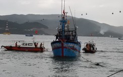 Lai dắt thành công tàu cá Quảng Ngãi bị hỏng máy ở Trường Sa